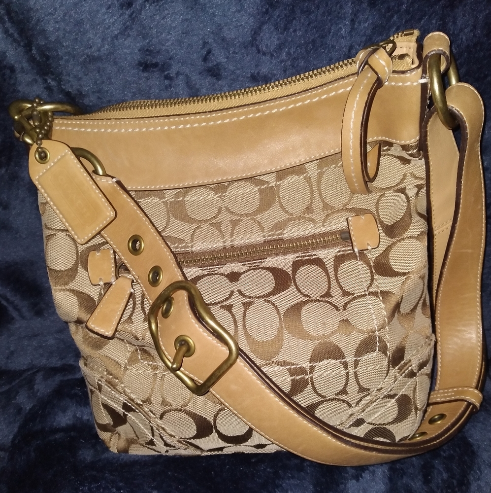 Coach Tan Canvas purse